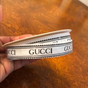 Inspired Gucci Black and White Logo Ribbon.